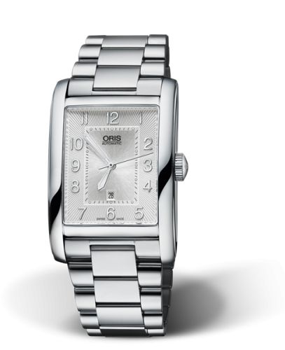 Oris Rectangular Date 30 Stainless Steel / Silver - Arabic / Bracelet 01 561 7693 4061-07 8 22 20