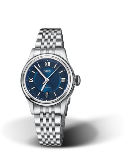 Oris Classic Date Lady 28.5 Stainless Steel / Blue / Bracelet 01 561 7718 4075-07 8 14 10