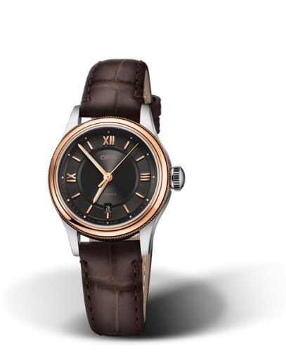 Oris Classic Date Lady 28.5 Stainless Steel - Rose Gold / Grey 01 561 7718 4373-07 5 14 32