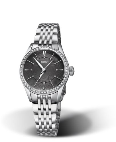 Oris Artelier Date Diamonds 28 Stainless Steel - Diamond / Grey / Bracelet 01 561 7722 4953-07 8 14 79