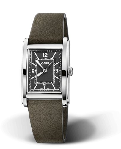 Oris Rectangular Date 25.5 Stainless Steel / Green 01 561 7783 4063-07 5 19 16