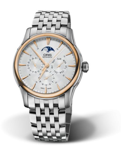 Oris Artelier Complication 40.5 Stainless Steel - Rose Gold / Silver / Bracelet 01 582 7689 6351-07 8 21 77