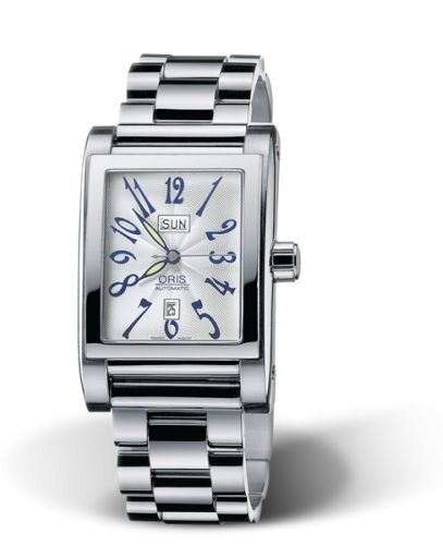 Oris Rectangular Day Date 30 Stainless Steel / Silver / Bracelet 01 585 7525 4061-07 8 20 68