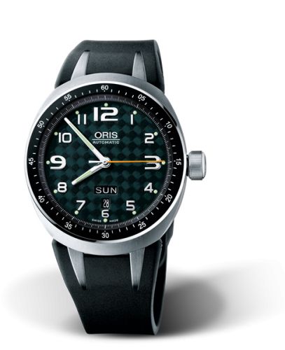 Oris TT3 Day Date Titanium / Green / Rubber 01 635 7588 7067-07 4 28 02T