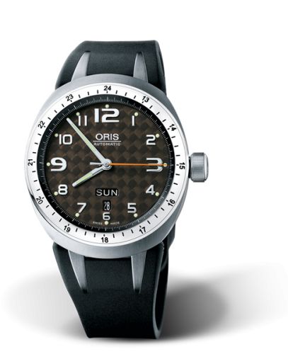 Oris TT3 Day Date Titanium / Brown / Rubber 01 635 7588 7069-07 4 28 02T