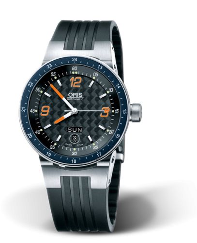 Oris WilliamsF1 Team Day Date 42 Stainless Steel / Black - Orange / Rubber 01 635 7595 4194-07 4 25 01