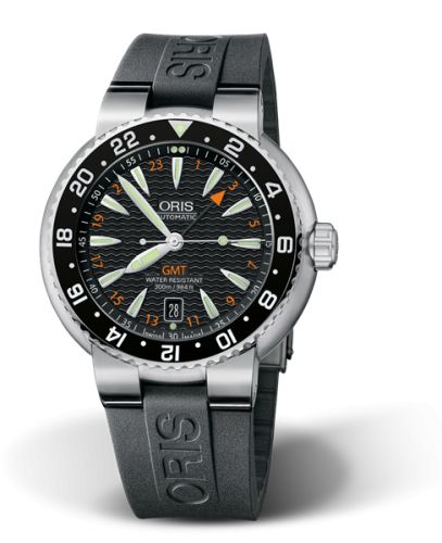 Oris Divers GMT Date Stainless Steel / Black / Rubber 01 668 7639 8454-07 4 24 34EB