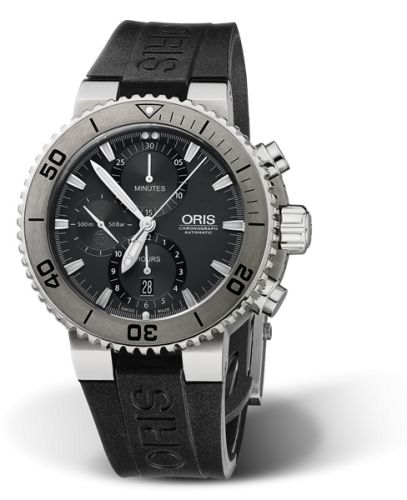 Oris Aquis Chronograph 46 Titanium / Grey / Rubber 01 674 7655 7253-07 4 26 34TEB