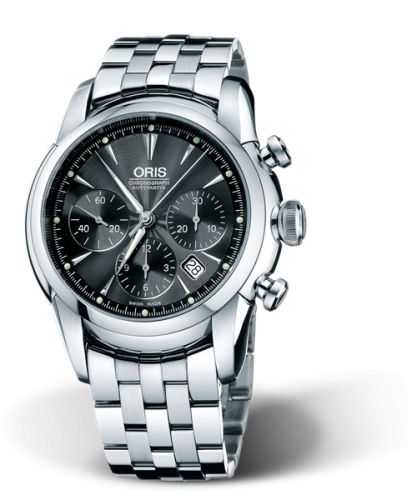 Oris Artelier Chronograph 44.5 Stainless Steel / Black / Bracelet 01 676 7547 4054-07 8 22 71