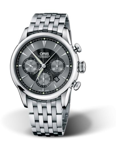 Oris Artelier Chronograph 43.5 Stainless Steel / Black / Bracelet 01 676 7603 4054-07 8 22 73
