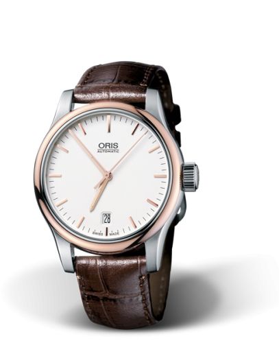 Oris Classic Date 37 Stainless Steel - Rose Gold / Silver 01 733 7578 4351-07 5 18 10