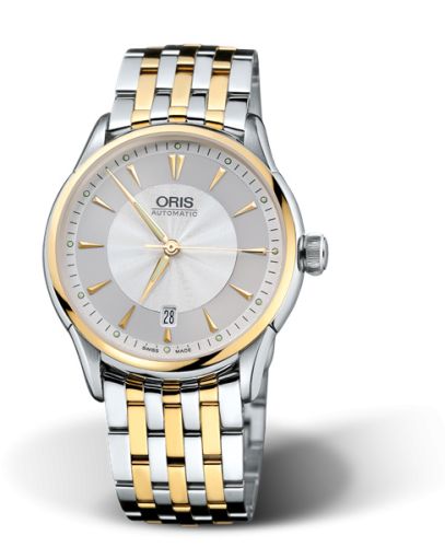 Oris Artelier Date 40 Stainless Steel - Yellow Gold / Silver / Bracelet 01 733 7591 4351-07 8 21 74