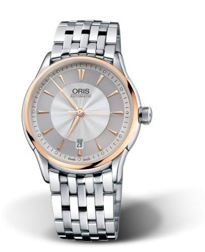 Oris Artelier Date 40 Stainless Steel - Rose Gold / Silver / Bracelet 01 733 7591 6351-07 8 21 73