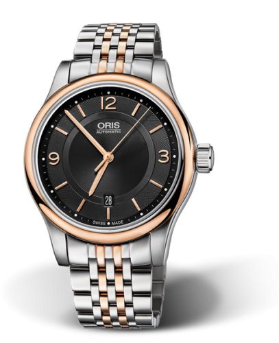Oris Classic Date 42 Stainless Steel - Rose Gold / Black / Bracelet 01 733 7594 4334-07 8 20 63