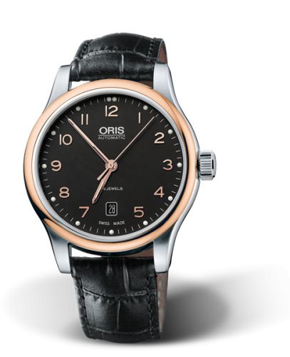 Oris Classic Date 42 Stainless Steel - Rose Gold / Black 01 733 7594 4394-07 5 20 11
