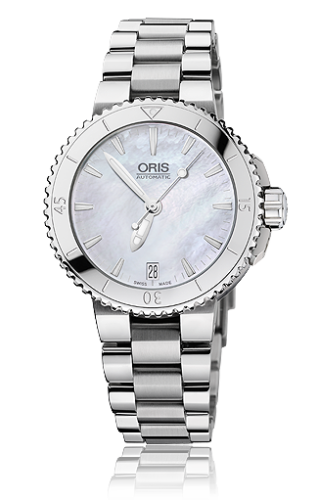 Oris Aquis Date 36 Stainless Steel / MOP / Bracelet 01 733 7652 4151-07 8 18 01P