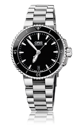 Oris Aquis Date 36 Stainless Steel / Black / Bracelet 01 733 7652 4154-07 8 18 01P