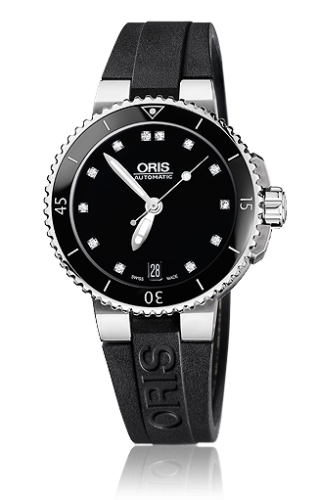 Oris Aquis Date 36 Stainless Steel / Black - Diamond / Rubber 01 733 7652 4194-07 4 18 34