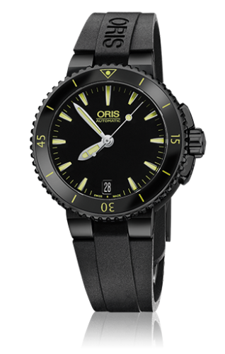 Oris Aquis Date 36 DLC / Black / Rubber 01 733 7652 4722-07 4 18 34B