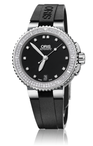 Oris Aquis Date Diamonds 36 Stainless Steel / Black - Diamond / Rubber 01 733 7652 4994-07 4 18 34