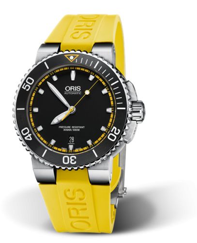 Oris Aquis Date 43 Stainless Steel / Black - Yellow / Rubber 01 733 7653 4127-07 4 26 33EB
