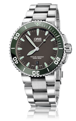 Oris Aquis Date 43 Stainless Steel / Grey / Bracelet 01 733 7653 4137-07 8 26 01PEB