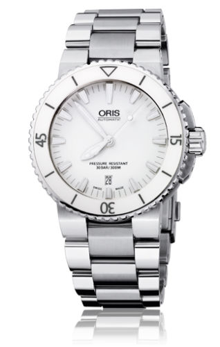 Oris Aquis Date 43 Stainless Steel / White / Bracelet 01 733 7653 4156-07 8 26 01PEB