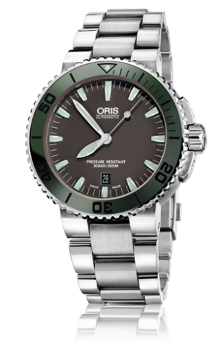Oris Aquis Date 43 Stainless Steel / Grey / Bracelet 01 733 7653 4157-07 8 26 01PEB
