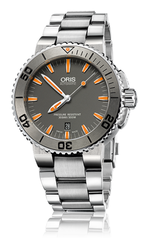 Oris Aquis Date 43 Stainless Steel / Grey / Bracelet 01 733 7653 4158-07 8 26 01PEB