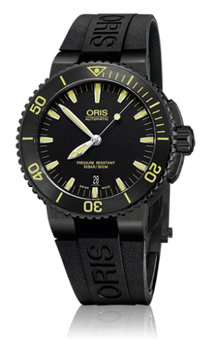 Oris Aquis Date 43 DLC / Black / Rubber 01 733 7653 4722-07 4 26 34BEB