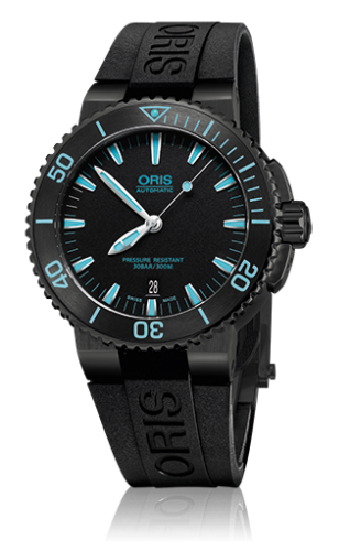 Oris Aquis Date 43 DLC / Black / Rubber 01 733 7653 4725-07 4 26 34BEB