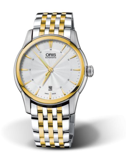 Oris Artelier Date 40 Stainless Steel - Yellow Gold / Silver / Bracelet 01 733 7670 4351-07 8 21 78