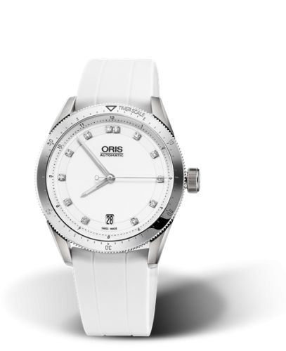 Oris Artix GT Date Stainless Steel / White - Diamond / Rubber 01 733 7671 4191-07 4 18 30FC
