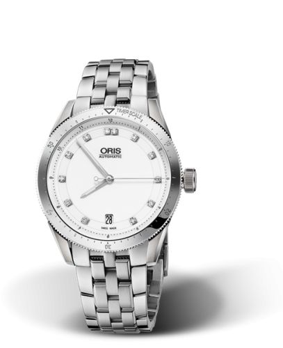 Oris Artix GT Date Stainless Steel / White - Diamond / Bracelet 01 733 7671 4191-07 8 18 85