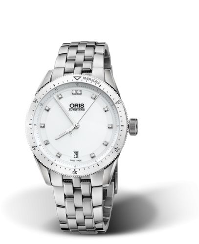 Oris Artix GT Date Stainless Steel - Ceramic / White - Diamond / Bracelet 01 733 7671 4196-07 8 18 85