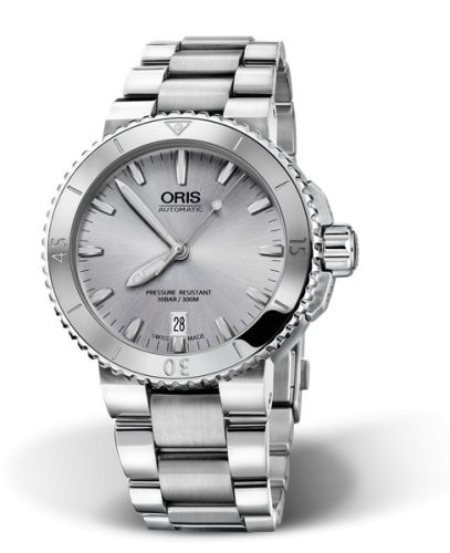 Oris Aquis Date 40 Stainless Steel / Silver / Bracelet 01 733 7676 4141-07 8 21 10P