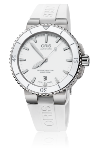 Oris Aquis Date 40 Stainless Steel / White / Rubber 01 733 7676 4156-07 4 21 31