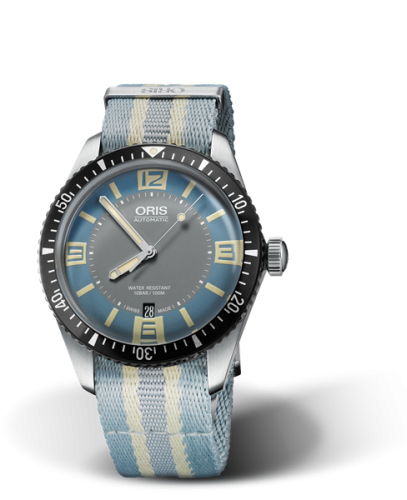 Oris Divers Sixty-Five 40 Stainless Steel / Deauville Blue / NATO 01 733 7707 4065-07 5 20 28FC