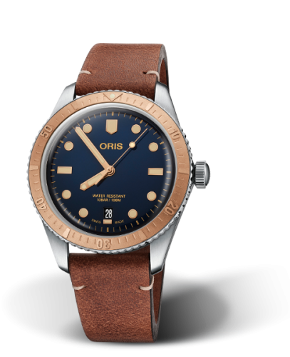 Oris Divers Sixty-Five 40 Stainless Steel / Bronze / Blue / Calf 01 733 7707 4355-07 5 20 45