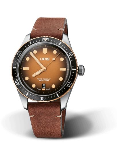 Oris Divers Sixty-Five 40 Stainless Steel / Bronze / Brown / Calf 01 733 7707 4356-07 5 20 45