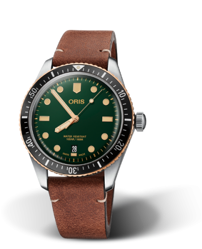 Oris Divers Sixty-Five 40 Stainless Steel / Bronze / Green / Calf 01 733 7707 4357-07 5 20 45