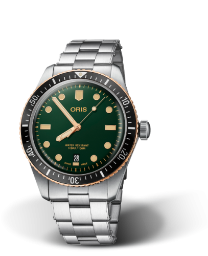 Oris Divers Sixty-Five 40 Stainless Steel / Bronze / Green / Bracelet 01 733 7707 4357-07 8 20 18