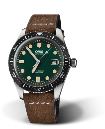 Oris Divers Sixty-Five 42 Stainless Steel / Green / Calf 01 733 7720 4057-07 5 21 02