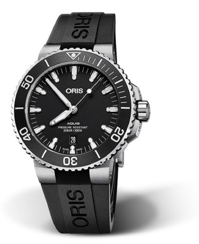 Oris Aquis Date 43.5 Stainless Steel / Matte Black / Rubber 01 733 7730 4124-07 4 24 64EB