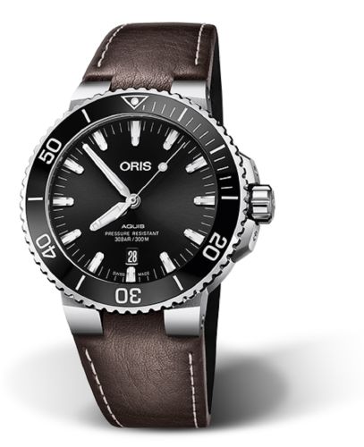 Oris Aquis Date 43.5 Stainless Steel / Black / Calf 01 733 7730 4134-07 5 24 10EB