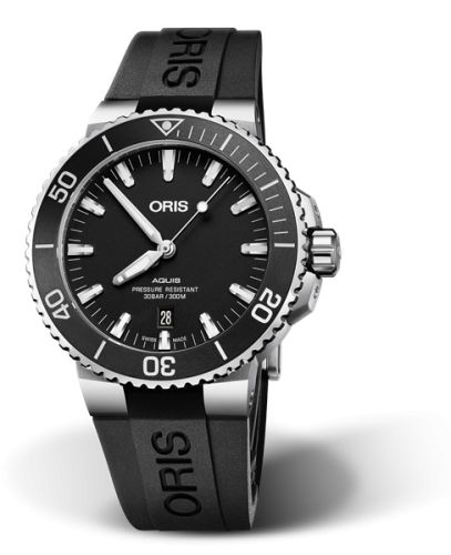Oris Aquis Date 43.5 Stainless Steel / Matte Black / Rubber 01 733 7730 4154-07 4 24 64EB