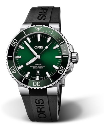 Oris Aquis Date 43.5 Stainless Steel / Green / Rubber 01 733 7730 4157-07 4 24 64EB