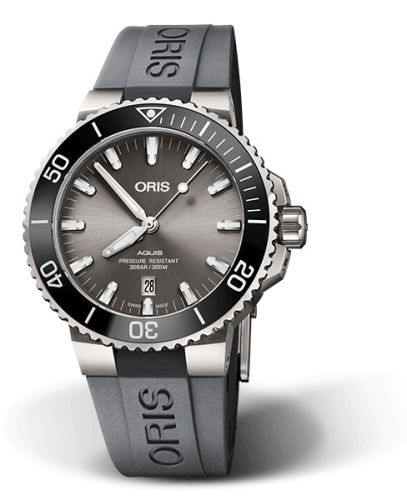 Oris Aquis Date 43.5 Titanium / Grey / Rubber 01 733 7730 7153-07 4 24 63TEB