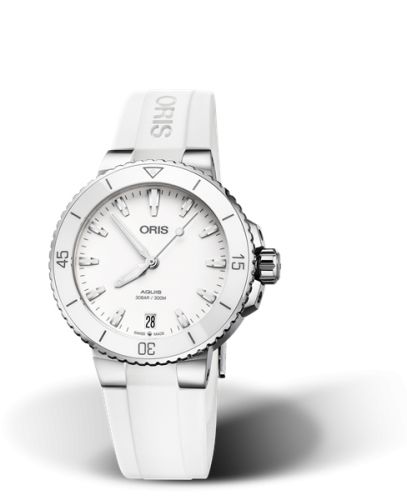Oris Aquis Date 36.5 Stainless Steel / White / Rubber 01 733 7731 4151-07 4 18 63FC