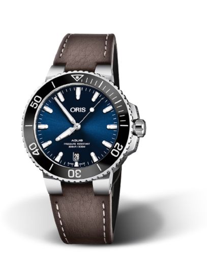 Oris Aquis Date 39.5 Stainless Steel / Blue / Calf 01 733 7732 4135-07 5 21 10FC